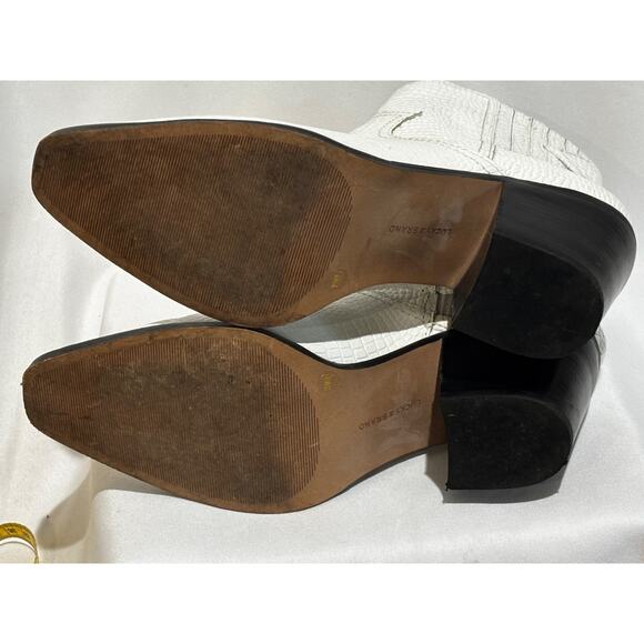 Lucky Brand White Croc-Embossed Heeled Boots - Picture 7 of 10